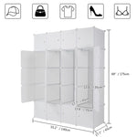 ZUN 20 Cube Organizer Stackable Plastic Cube Storage Shelves Design Multifunctional Modular Closet 09173751