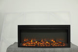 ZUN 44 inch wall recessed electric fireplace with remote and Imitation Flame , LED light heater W1769P171420