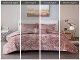 King/Cal King Velvet Duvet Cover Set with Throw Pillow B03596070
