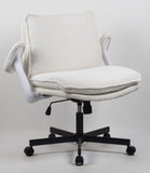 Cross-Legged Friendly Office Chair with Criss Cross Frame, Rolling Casters & Fold-Down Arms, 47287432