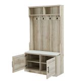 Wood Coat Rack, Storage Shoe Cabinet, with Clothes Hook, with Sponge Pad Product, Multiple Storage 67234760