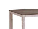 Transitional Design Rectangular 1pc Dining Table Grayish White and Brown Finish Furniture B01160583