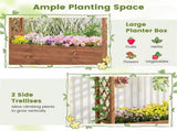 Natural Pine Wood Raised Garden Bed, 100% Solid Pine Construction & Hanging Roof Design 77341883