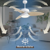 ZUN Light Pro 52 in. LED Indoor White Smart Ceiling Fan with Remote Control [Unable to ship on weekends, 84848147