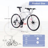 24 Speed Hybrid bike Disc Brake 700C Road Bike For men women's City Bicycle W1019112679