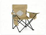 Folding Camping Chair, Heavy-Duty Metal Frame Portable Outdoor Chair with Cup Holder, Insulated 72175565