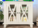 20 Gallon Fish Tank Stand with Power Outlets, Farmhouse Decorative Aquarium Stand 80404840