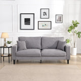 74" High Resilience three seater Sofa, Wooden Frame 3 Seat Sofa, Comfy , Modern Upholstered Sofa, W311P221220