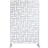 Outdoor & Indoor Privacy Metal Privacy 76" H48" W, Freestanding Decorative Privacy W465P193193
