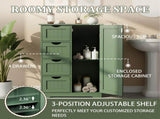 Forest Green, MDF with paint and melamine veneer, vertical stripes, 56*30*82.5cm, 4 drawers, 1 door, 91413653