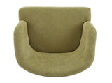 Modern Accent Chair with Round Back & Wooden Legs - Mid-Century Inspired Lounge Chair for Living N767P266888G