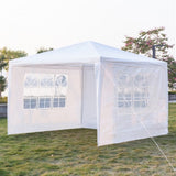 ZUN 3 x 3m Three Sides Waterproof Tent with Spiral Tubes White 35496508