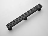 24 Inch Linear Shower Drain with Removable Square Patterned Grate, 304 Stainless Steel with Hair 49223719