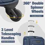 Softside Luggage Expandable 3 Piece Set Suitcase with Duffel Bag Upright Spinner Softshell N732P201004M