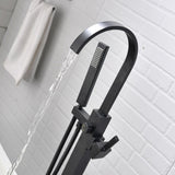 Single Handle Freestanding Tub Filler Floor Mount Bathtub Faucet with Handheld Shower W1932P172284
