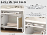 60 Inch Bathroom Vanity with Double Sink , Large Storage Space with 2 Tip-Out Trays / 50396601