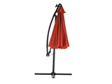 10ft Solar LED Offset Hanging Market Patio Umbrella W640140291