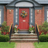 Matte Black Outdoor 3 Level Iron Handrail 42693000