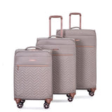 4-Piece Set ,Softshell Suitcase Spinner Wheels Terylene Sets Carry On Suitcase 87358782