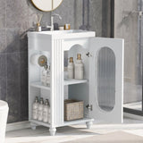 ZUN 20" Bathroom Vanity with Sink, Bathroom Vanity Cabinet with Two-tier Shelf, Adjustable Shelf, Solid 51947351