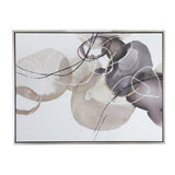 47" x 35.5" Large Modern Oil Painting, Hand Painted Abstract Gray Brown Watercolor Texture W2078130307