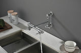 Wall mounted Filler Faucet, Modern Brass Filler Two-Attachment Wall Mount Folding Kitchen W2287P184402