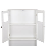 ZUN FCH Double Doors Bathroom Cabinet White 03305955