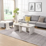 ZUN 47.24*23.62 inch and 35.43*31.49 inch Rectangle Wood Detachable Coffee Table, Single L Shape W2317P233137