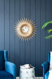 28.3" in Retro Design Gold Sunburst Metal Wall Mirror Decorative Mirror for a Bedroom, Dressing W2078124328