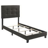 Charcoal Tufted Twin Panel Bed B062P153538