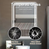 48*32 inch Bathroom Mirror with Led Lights , Anti-Fog Lighted Vanity Mirrors for Wall Mounted, 3 W2709P179149