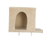 ZUN Wall-mounted Cat Tree, Cat Furniture with 2 Cat Condos House, 3 Cat Wall Shelves, 2 Ladder, 1 Cat W2181P153126