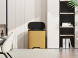 13 Gallon 50L Kitchen Foot Pedal Operated Soft Close Trash Can - Stainless Steel Ellipse Bustbin W1550P154901