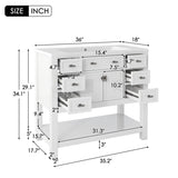 ZUN 36'' Bathroom Vanity with Top Sink, Modern Bathroom Storage Cabinet with 2 Soft Closing Doors and 6 31776552