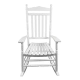 ZUN BALCONY PORCH ADULT ROCKING CHAIR - WHITE W2297P143351