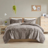 Twin/Twin XL Shaggy Long Fur Comforter Mini Set B03595899