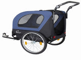 2-in-1 Bike Trailer & Pet Stroller for Dogs up to 110lbs Foldable Pet Carrier Cart with Front W1364P406669