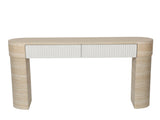 Entryway Table,Two Hidden Handle Drawers, Console Table ,Easy Assembly, for Entrance Dinning Room W3040P455735