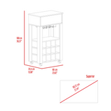 Ambler 1-Drawer 12-Bottle Wine Cabinet Light Grey B06279975