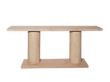 59in Modern Minimalist Wooden Console Table with Column Pedestal Design Elegant Decorative Accent W2729P270744