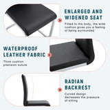 Modern Elegance Premium PU Leather Black Dining Chair with Stain-Resistant Finish. W3226P279082