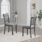 Wooden Dining Chairs Set of 4, Kitchen Chair with Padded Seat, Upholstered Side Chair for Dining W1998126421