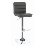 ZUN Grey and Chrome Adjustable Bar Stool B062P153523