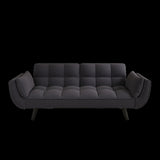 57 "black sofa Soft two armrests throw pillow pillow comfortable fit apartment bedroom small space W1658135106