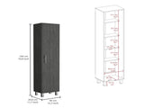 Laska Storage Cabinet, Broom Hangers, 1 Door B070P173188