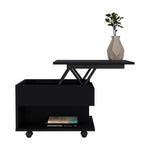 ZUN Luanda Lift Top Coffee Table, Casters, One Shelf -Black B20091883