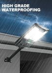 ZUN Solar Street Lights Outdoor, Parking Lot Lights with 181PCS LED Beads , IP65 Waterproof Solar Flood W1592P190016