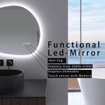 ZUN 32 x 22 in. Novelty Frameless LED Bathroom Vanity Mirror W716P233446