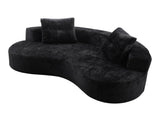 80" 3 Seater Couch for Living Room, Boneless Couch with 2 Pillows,Upholstered Floor Sofa W5515P566349