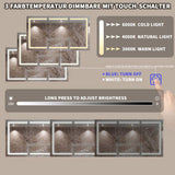 Smart LED Medicine Cabinet with Built-in High-Power Outlet , 66*36inch , Stepless Dimming & Anti-Fog W637P252345